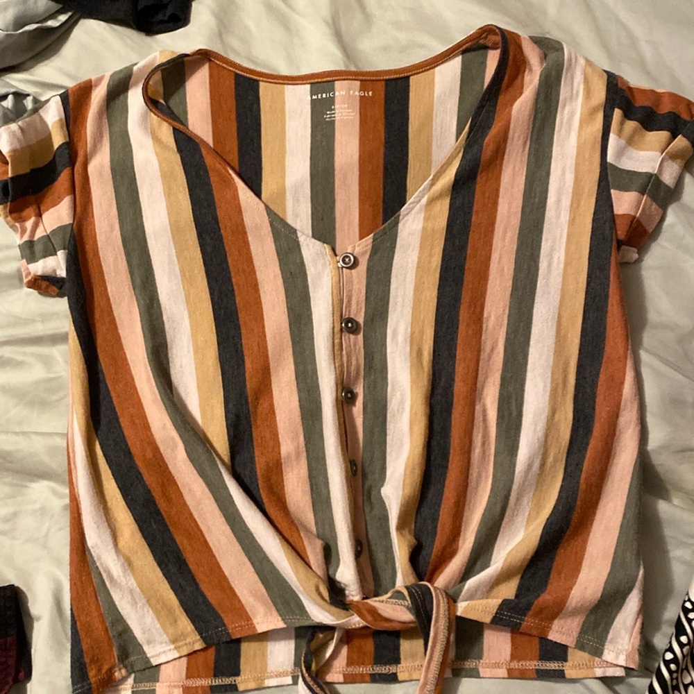 American eagle tie shirt